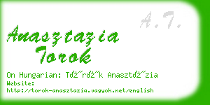 anasztazia torok business card